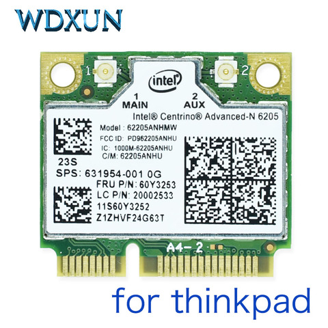 Intel Centrino 6205AN Advanced-N 6205 de 62205ANHMW FRU 60Y3253 300M 5G WiFi tarjeta de red inalámbrica para Thinkpad x220 x230 L420 L520 ► Foto 1/2