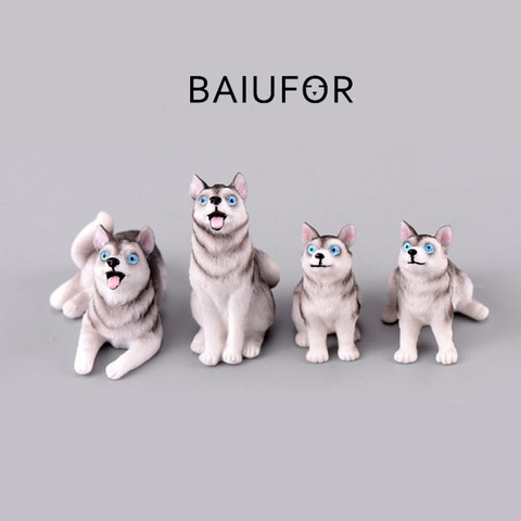 BAIUFOR-miniaturas de perro y Husky DIY, hadas de figuras para terrarios, decoración de jardín, plantas carnosas, adorno artesanal de resina, regalo para niños ► Foto 1/3