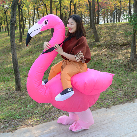 Flamingo inflable disfraces para Halloween y Navidad para niños traje de los niños para hombres y mujeres vestido de lujo traje de la fiesta de Carnaval ► Foto 1/6