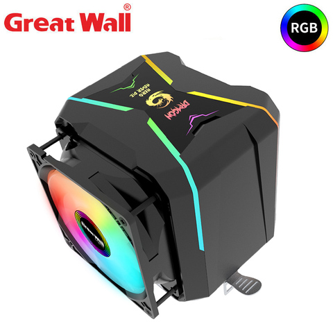 Great Wall-ventilador de refrigeración para CPU, RGB, 90mm, para Intel LGA1150, 1151, 1155, 1156, 775, AMD AM3, AM4, RGB, Enfriador de CPU para PC ► Foto 1/6