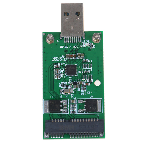 Mini USB 3,0 a PCIE mSATA externo SSD PCBA, adaptador de tarjeta mSATA SSD a USB 3,0, adaptador MSATA a USB 3,0, accesorios para PC ► Foto 1/6