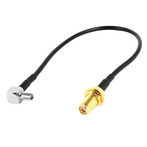 Adaptador de conector Coaxial en espiral, Cable de antena angular derecha macho a SMA hembra TS9 de 20cm, 1 Uds. ► Foto 1/6