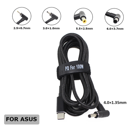 Convertidor de CC PD de 100W, Cable de carga para portátil ASUS, USB C, tipo C, Cable de alimentación ► Foto 1/6