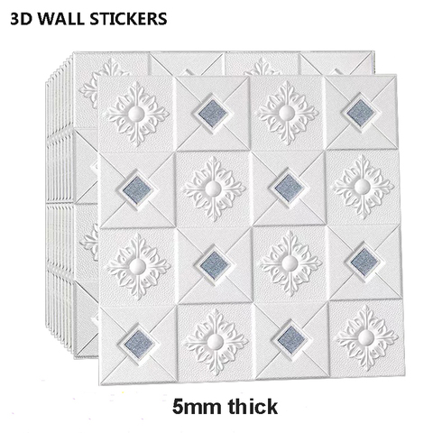 Etiquetas para paredes de ladrillo 3D para techo de sala de estar, paneles de papel de pared de espuma PE DIY ► Foto 1/5