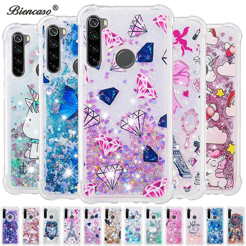 Brillo lentejuelas funda de arenas movedizas líquidas para Redmi Nota 9S 8 Pro 5A primer 4 4X K20 Pro 7A 6 6A 5 Plus 4A para Xiaomi Mi A2 Lite ► Foto 1/6