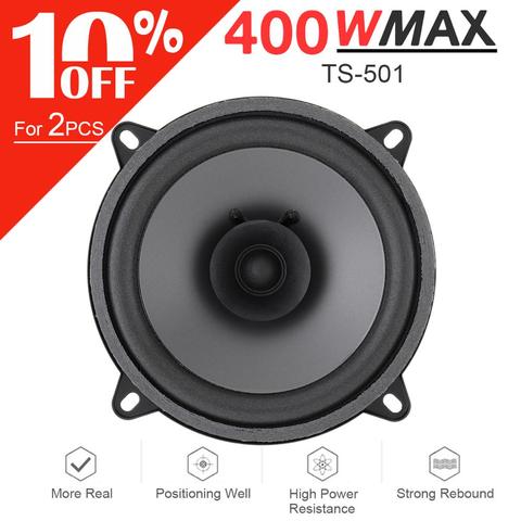 Altavoces coaxiales de 5 pulgadas y 400W para puerta de coche, dispositivo de Audio estéreo con música, frecuencia de rango completo, Hifi, 1 ud. ► Foto 1/6