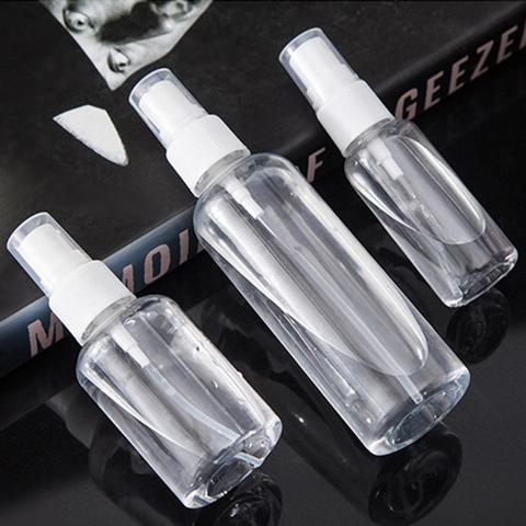 1 Uds transparente botellas de Spray vacías ml/30ml/50ml/100ml portátil recargable de la botella cosmética de la botella de Alcohol sanitizante para las manos de ► Foto 1/6