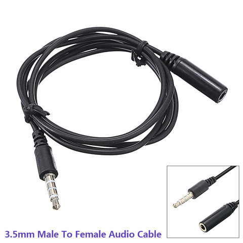 1 M/3 ft 4 Pole Jack macho a hembra auricular auriculares Audio extensión Cable 3,5mm ► Foto 1/6