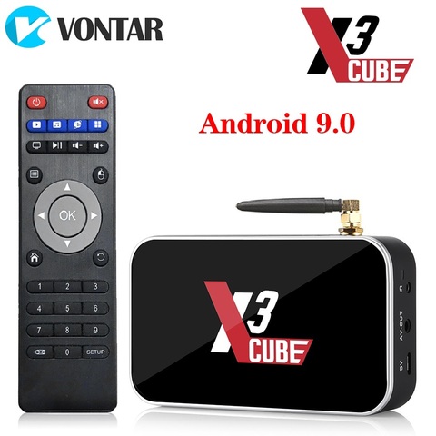 Android 9,0 Dispositivo de TV inteligente X3 cubo S905X3 2GB 16GB DDR4 Amlogic X3 Pro 4GB RAM 32 reproductor multimedia GB X3 Plus 4G 64GDual WiFi PK X2 Pro ► Foto 1/6