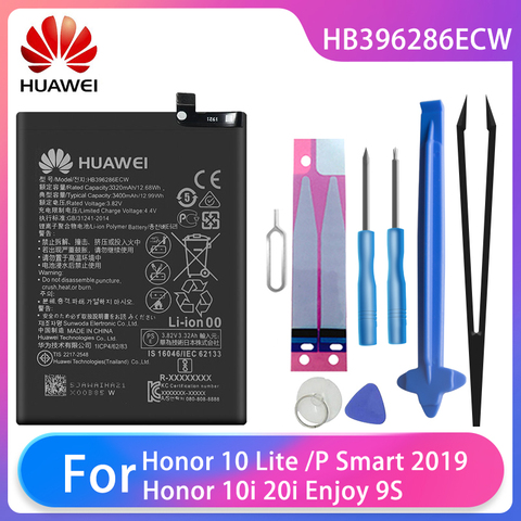 Huawei Original Honor 10 Lite /P Smart 2022 /Honor 10i 20i disfrutar de 9S de la batería del teléfono HB396286ECW de alta capacidad de 3400mAh herramientas libres ► Foto 1/6