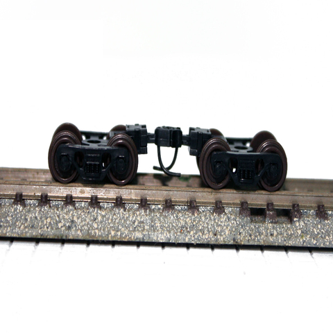 Bogie-Tren de simulación a escala 2 uds., modelo de juguete, accesorios, 1/150, tren, ruedas ► Foto 1/6
