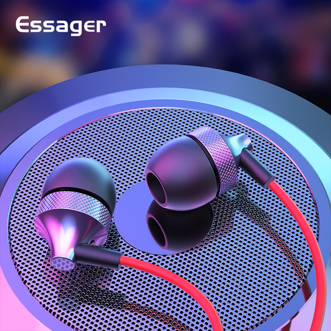 Essager-auriculares con cable para teléfono Samsung, Huawei y Redmi, con conector de 3,5mm, con micrófono, estéreo, para ordenador ► Foto 1/6