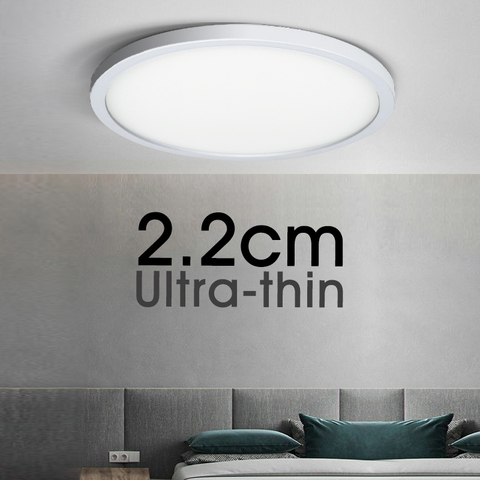 Lámpara de techo LED ultrafina AC85V-265V, 18W, 24W, 36W, 48W, montaje de superficie para sala de estar, cocina y baño ► Foto 1/6