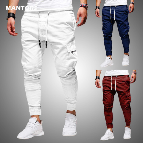 Pantalones de jogging informales para hombre, ropa de calle, Cargo, multibolsillos, Fitness, gimnasio, moda fina, 2022 ► Foto 1/6