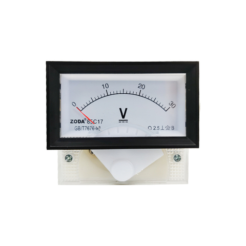 Medidor de voltaje de Panel de medidor analógico, voltímetro de CC de 70x40MM, 85C17-V, 10V, 30V, 50V, 100V y 250V, 1 ud. ► Foto 1/5