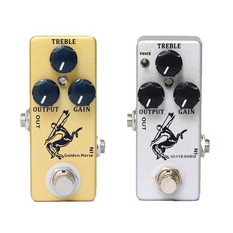 MOSKY oro/caballo de plata guitarra Pedal con efecto Overdrive Bypass verdadero carcasa de Metal piezas de guitarra y accesorios ► Foto 1/6