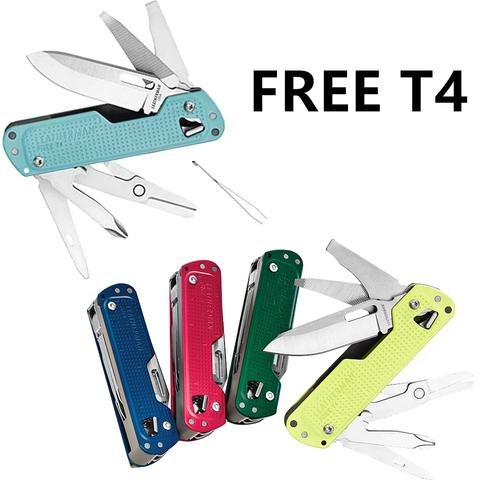 LEATHERMAN-multiherramienta T4, cuchillo de bolsillo EDC con bloqueo magnético y una mano, disponible en 6 colores ► Foto 1/5