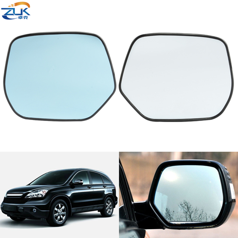 ZUK climatizada Retrovisor exterior lado gafas de espejo calefacción lente para HONDA CRV 2007-2011 Blanco/azul lente de espejo con señal de giro, ► Foto 1/6
