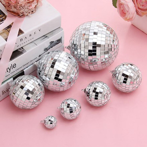 Bola de espejo giratoria de cristal reflectante Amawill de 3CM, 5CM, 8CM, para discoteca, DJ, bola de cristal de reflexión, luz para fiesta de Navidad 8D ► Foto 1/6