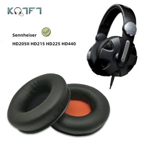 KQTFT 1 par de reemplazo almohadillas para Sennheiser HD205II HD215 HD225 HD440 auriculares almohadillas orejera funda de cojín tazas ► Foto 1/6