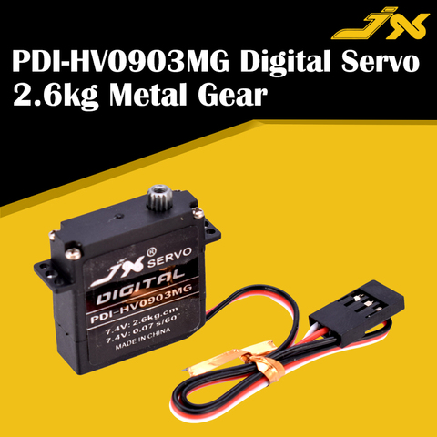 JX-Servo PDI-HV0903MG, 2,6 kg, engranaje de Metal, Servo de ala plana Digital, funda de plástico para planeador RC ► Foto 1/6