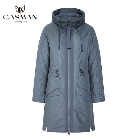 GASMAN-Chaqueta de plumón a prueba de viento para mujer, chaqueta de parka con capucha, chaquetas bio de moda para mujer, chaquetas finas acolchadas 2022 ► Foto 1/6