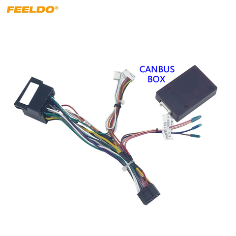 FEELDO-arnés de cableado de Audio para coche, cableado de 16 pines con caja Canbus para Opel Corsa 07 ~ 14, cable de instalación estéreo posventa # HQ6698 ► Foto 1/6