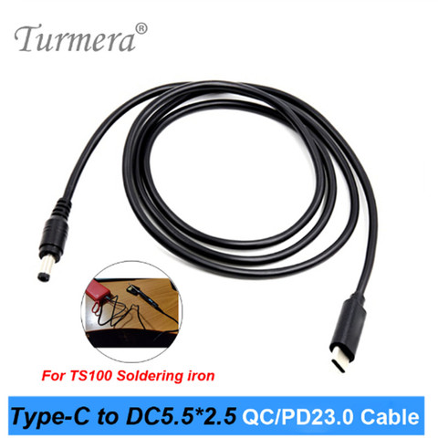 PD QC3.0-disparador de 20V para fuente de alimentación PD tipo C a DC 5,5*2,5mm, Cable de carga, Banco de energía para soldar TS100 y uso de ordenador portátil ► Foto 1/6