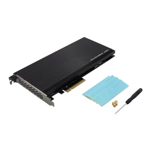 Llave M.2 M de 4 puertos para PCIE X8, Chip de tarjeta Broadcom PEX8724 M2 key B + M, adaptador NVMe SSD, tarjeta convertidor de expansión elevador, Pci-e ► Foto 1/5