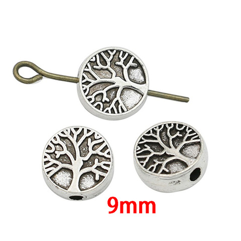 JAKONGO plata plateada del Tíbet Árbol de la vida de espaciador granos para la fabricación de joyas pulsera accesorios de bricolaje artesanía 20 Uds ► Foto 1/5