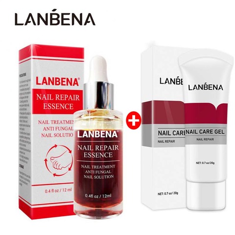 LANBENA-líquido para reparación de uñas, tratamiento para el cuidado de los pies con limas para los pies, eliminación de hongos en las uñas ► Foto 1/6