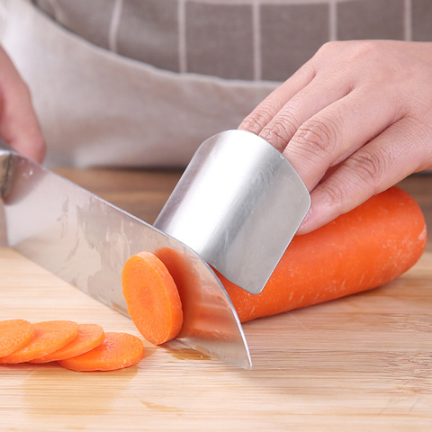 Protector de dedos de acero inoxidable, anticorte utensilio de cocina, utensilios de corte manual, 1 Uds. ► Foto 1/6