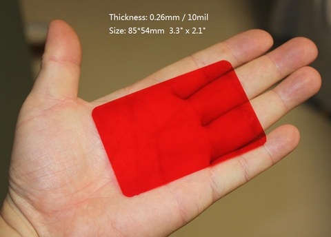 Lámina de PVC de acetato transparente, tarjeta de visita de plástico blanco y rojo de 0,26mm, 85x54mm tamaño pequeño, 10/30/50/100 a elegir ► Foto 1/6