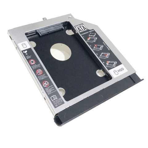 Disco Duro HDD SSD Caddy para Acer Aspire E5-573, E5-573G, E5-574, E5-574G, 2 °, con bisel, placa frontal y soporte de 2,5 