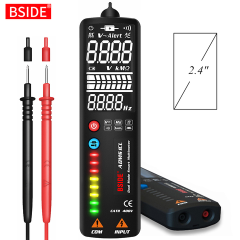 Multímetro Digital 3 en 1, probador inteligente BSIDE S1 DC AC voltímetro + EBTN LCD indicador de voltaje destornillador Detector + prueba de cable oculto ► Foto 1/6