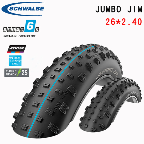 Neumático de bicicleta Schwalbe JUMBO, 26x4,0, de acero, sin cámara, para playa, neumático plegable, 1 Uds. ► Foto 1/6