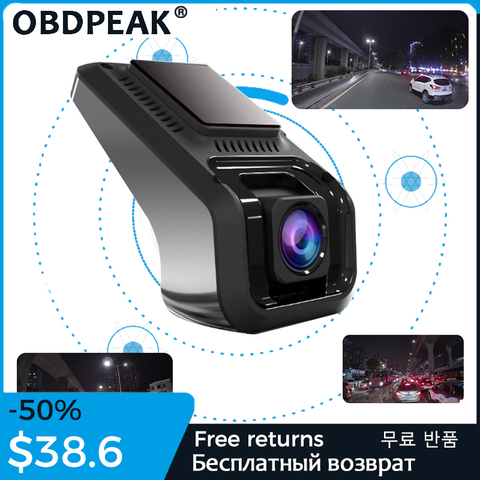 OBDPEAK-Cámara de salpicadero X9 Pro para coche, grabadora de conducción con lente HD 1080P oculta, USB, ADAS, tipo oculto, para Android ► Foto 1/6