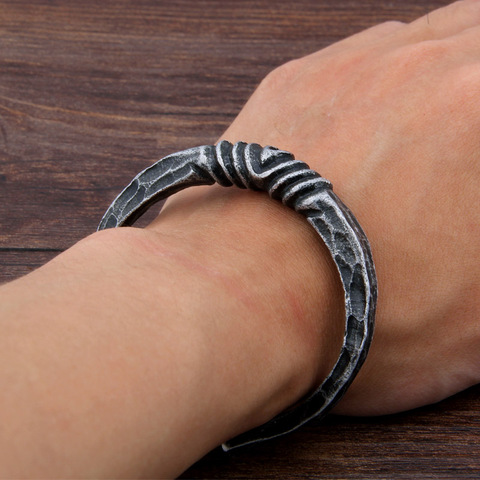 ¡Novedad! Brazalete vikingo Yage Color hierro gris oscuro como regalo de Navidad ► Foto 1/6