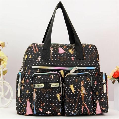 Bolso de mano para mujer, bandolera de hombro informal con estampado de flores, gran capacidad, bolsa resistente al agua, múltiples patrones a elegir ► Foto 1/6