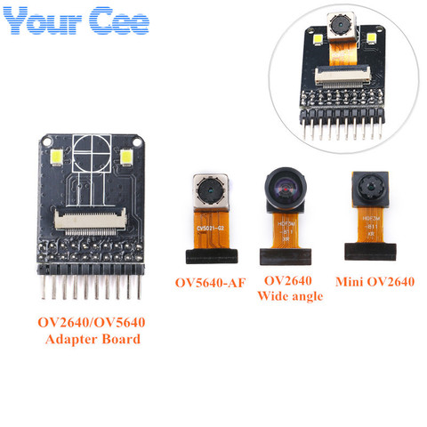 Mini OV2640 OV5640 módulo de cámara OV5640-AF CMOS Módulo de Sensor de imagen gran angular placa adaptadora de extensión de cámara ► Foto 1/5