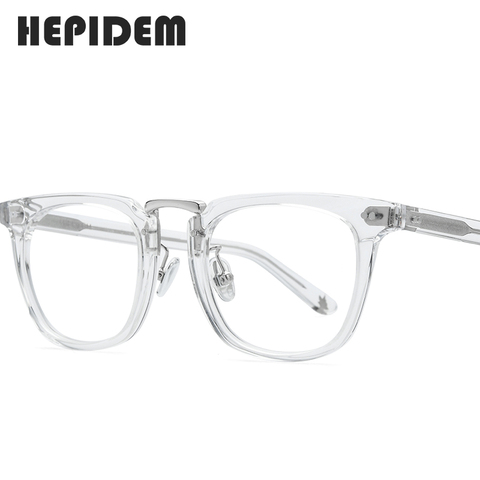 Marco de gafas ópticas de acetato de HEPIDEM gafas cuadradas Retro Vintage de 2022 para hombre gafas de prescripción para mujer para gafas 9126 ► Foto 1/6