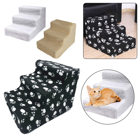 Perro caliente Casa de perro escaleras Pet 3 escaleras escalones para perro pequeño gato rampa escalera Anti-slip extraíble escaleras perro escalera escalada de ► Foto 1/1