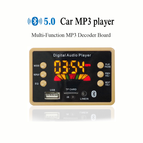 Inalámbrica Bluetooth MP3 placa decodificadora WMA Módulo de Audio USB TF AUX FM EQ FUNCIÓN DE Radio de Audio para coche accesorios ► Foto 1/4