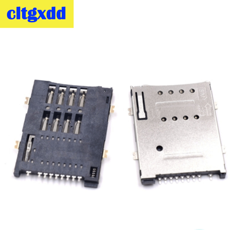 Cltgxdd-Toma de tarjetas sim, 8 + 1P, 9 pines, soporte para tarjeta Sim, conector tipo Selft Push para tableta, PC, enrutador, soporte para tarjeta SIM ► Foto 1/1