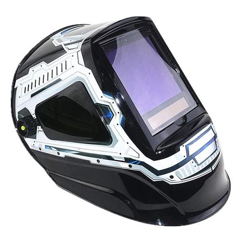 Máscara de Soldadura de Auto-oscurecimiento Ver tamaño 100x93mm DIN 4-13 5 sensores EN379 casco de soldadura ► Foto 1/6