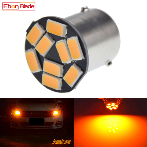 1 Uds., estilo de luz intermitente delantera para coche, luz intermitente delantera, ámbar, amarillo, naranja BAU15S 7507 PY21W 1156PY 12V bombilla LED para lámpara ► Foto 1/6