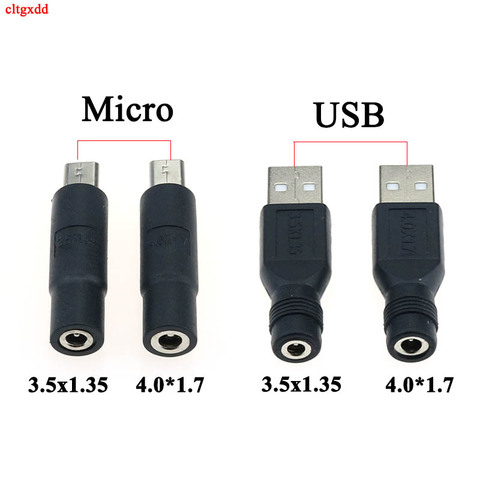 Adaptador de conector macho para teléfono inteligente y tableta, convertidor de cargador, conector hembra a Micro USB de alimentación CC 3,5, 1x1,35x4,0, 1,7x2,0mm ► Foto 1/5