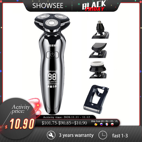 Afeitadora eléctrica 4D para hombre, cortadora de pelo profesional recargable por USB, cortador de pelo para hombre, navaja para adulto ► Foto 1/6