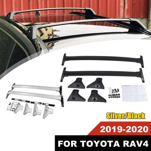 SHITURUI 2 uds barras de techo para TOYOTA RAV-4 rav4 2022-2022 de aleación de aluminio de barras laterales Baca de barras cruzadas equipaje ► Foto 1/6