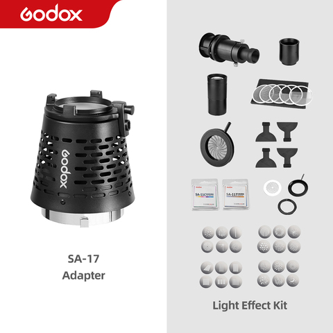 Godox-adaptador SA-17 Snoot para proyector Godox SA-P, montaje Bowens, S30, VL150, SL-150W, VL200, VL300, luz LED continua ► Foto 1/6